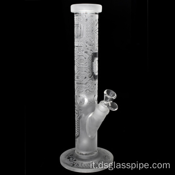 Nuovo design Drive Sandblast Pattern Water Pipe con sotto verso il basso e ciotola